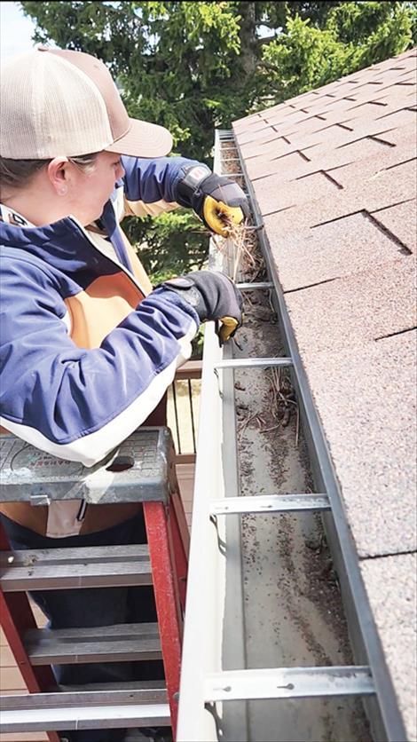 Clear debris from your roof and rain gutters to help create a defensible space.
