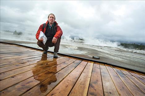 Montana State University professor Eric Boyd pictured in the Norris Geyser Basin at Yellowstone National Park. 