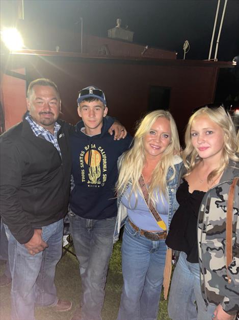 The Green family, from left, are Gary Green; son Garett, who works at Polson Stone and Tile; wife Amelia, a realtor; and daughter Brooklynn, who works for Home Floor Covering. Both businesses are owned by Gary Green.