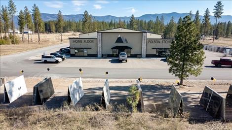 New storefront for the design center that houses Home Floor Covering and Polson Stone and Tile.
