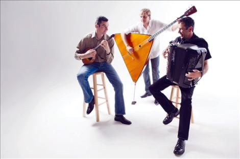 Russian artists Trio Voronezh will have the audience on their feet as they perform Russian and American music on traditional Russian folk instruments at 7:30 p.m. Wednesday, March 26, at the Ronan Performing Arts Center in the Ronan Middle School complex.