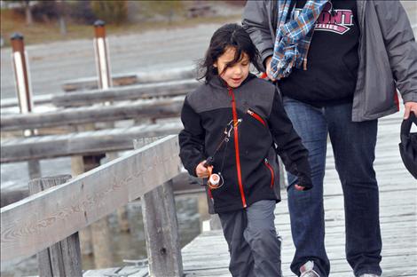 fishes for lake trout during Spring Mack Days on Flathead Lake.