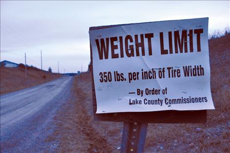 Weight limits have been imposed on some county roads to keep erosion from worsening.