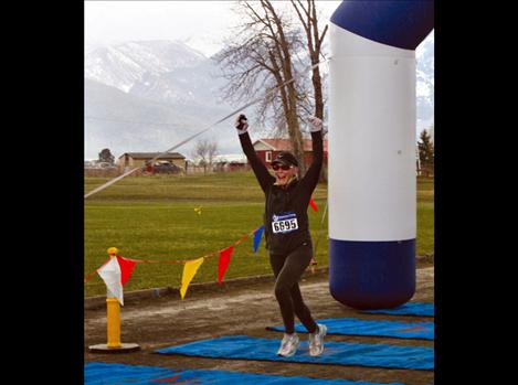 Jan Pavlock finished the one-mile run in third place.