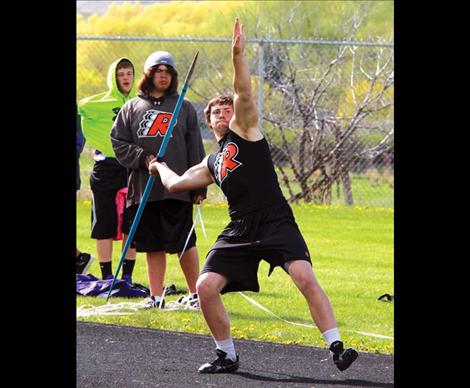 Ronan Chief Lucas Gebhardt placed first in javelin, landing a 160-8.