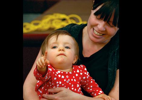 Kinsley Albert is one of the smallest visitors at Women 4 Wellness. Women of all ages and even some men came to the health fair.  