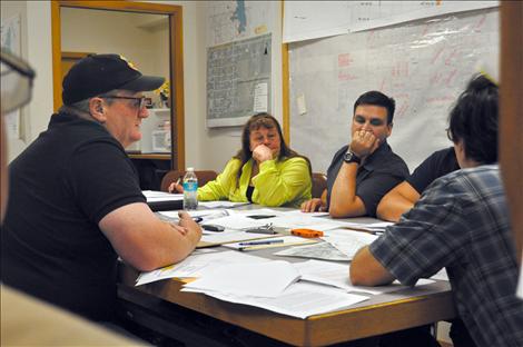 Members of the Ronan City Council hear from Public Works Director Dan Miller about plans to expand Highway 93. 