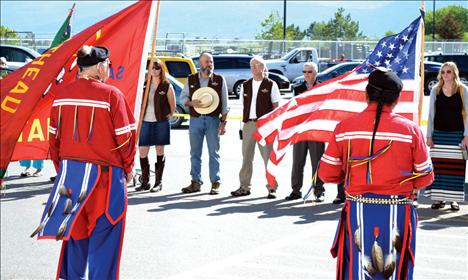 Murdoch’s grand opening Thursday, June 5 was heralded with a ribbon cutting, flag raising, posting of colors by local honor guards and the Veteran Warrior Society, an honor song sung by drum group Chief Cliff, the National Anthem sung by veteran Charlene Crenshaw, and an angel’s prayer and blessing offered by Salish tribal elder Francis Stanger.