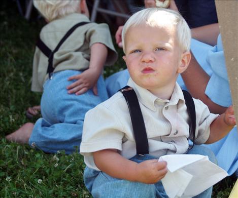 Future schoolchildren attend the Amish School Auction in St. Ignatius.