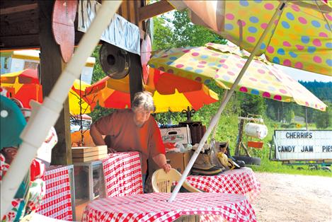 Barbara Kaye sells her cherry crop at Gateway Orchards on Hwy. 35, where her 80-year-old trees are still producing.