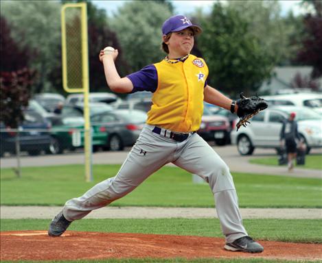 Polson 12U pitcher Gabe Mergenthaler