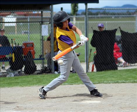 Polson 12U batter Xavier Fisher