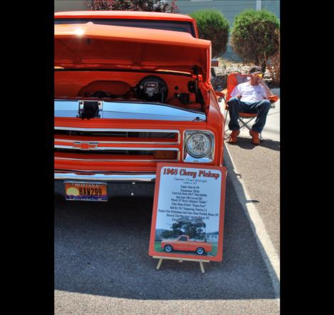 Chad Wenger, owner of a 1968 Chevy pickup said his dad got him started in car shows when Wenger was a child.