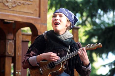 Actress Rebecca Hurd plays Audrey in Shakespeare’s “As You Like It.”