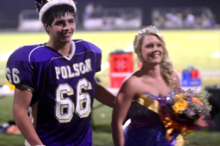 Marlin Burke and Chelsea Chowning are crowned homecoming king and queen.