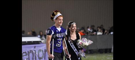 Michael Delaney and Courtney Vaughan are crowned as Charlo’s Homecoming King and Queen. 