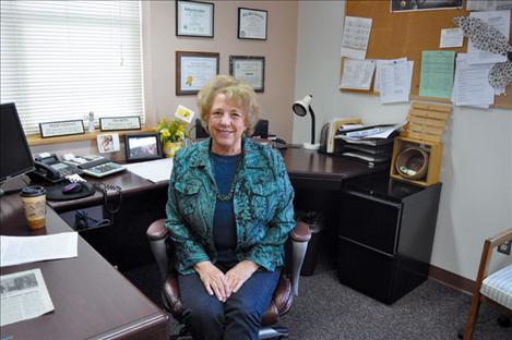 Billie Lee smiles from her old office space that has already been transformed for her suscessor Gypsy Ray. 