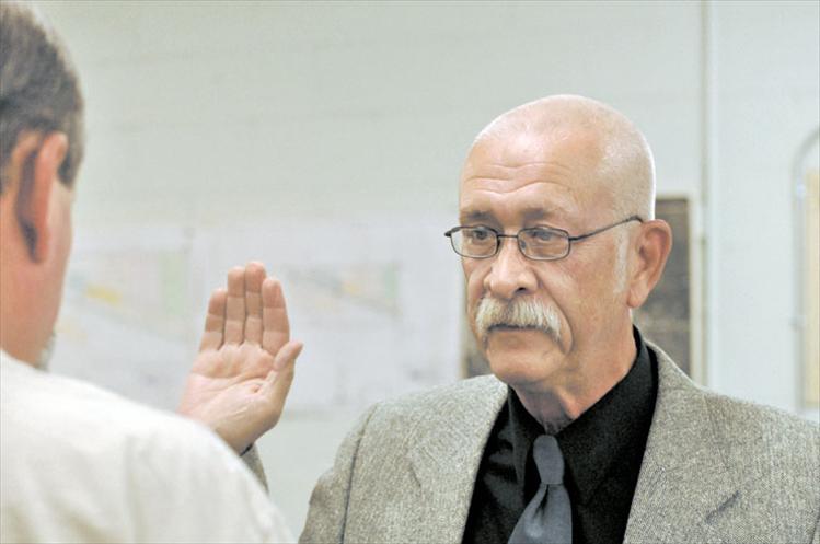 Charles P. Kuczynski is sworn in as St. Ignatius police chief.