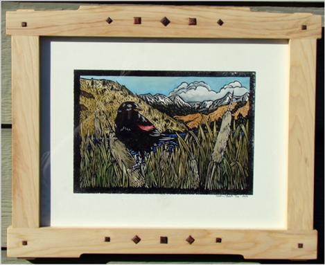 This Redwing Print by Nathan Boot is one of many works of art that will be displayed at the winter show.