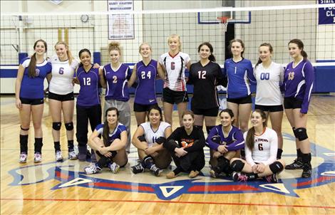 All-stars pose for a group photo after an action packed, fun-filled evening to close out the volleyball season.