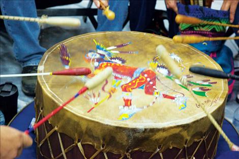 Yamncut drums for the powwow.