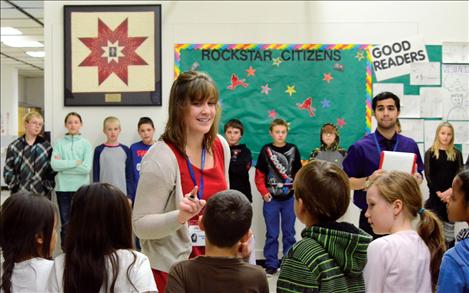 Emily Bradford of Missoula Children's Theater auditions students in Arlee.