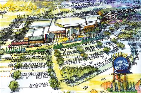 The Confederated Salish and Kootenai Tribes released a rendering of a proposed casino. 