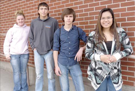 Bryce Wier, junior Jared Neiss, sophomore Daniel Koehler, freshman Kianna Finley. 