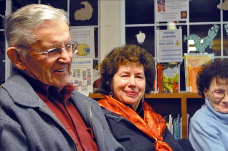 Bill Hocker and Diane Grant smile as they remember Ronan of the past. 