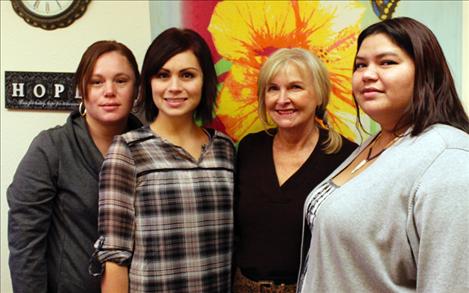 Circle of Trust staff includes, from left, Jenny Fowler, youth activities coordinator; Melinda Smith, outreach trainer/ data coordinator; Roxana Colman-Herak, program manager/ASIST master trainer; Kayla Keplin Ridgley, administrative assistant.