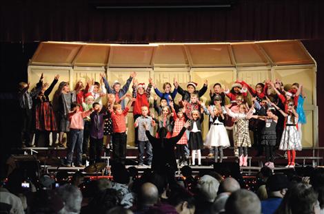  Arlee students sing to a full house during their Christmas concert Dec. 16.