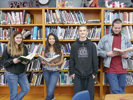 Ronan High School’s November students of the month are, from left, freshman Micalann McCrea, sophomore Jordan Bush, junior Seth Toelke and senior Danny Harris.