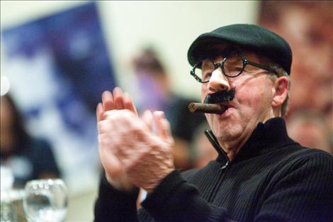 A film festival-goer dresses as Groucho Marx.