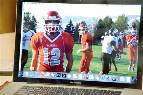 ordan Lefler creates sports videos to inspire Arlee High School teams.