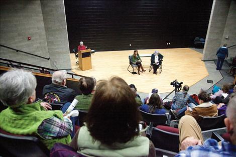 Nicole Tavenner/Valley Journal People listen to a tribal and state attorney explain the proposed Confederated Salish and Kootenai Tribes Water Compact. 