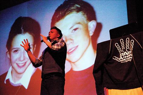 Craig Scott, survivor of Columbine shooting, encourages people in Ronan to spread kindness in their everyday lives. 