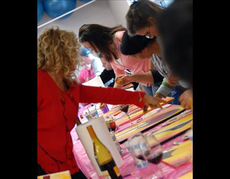 Couples celebrated Valentine’s Day creating art together.