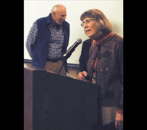 Penny and Chuck Jarecki are  presented with the Jeremiah milbank Society award.