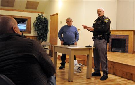Lake County Sheriff Don Bell gives a presentation on how people can help deter crime. 