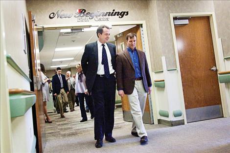 Governor Steve Bullock tours St. Luke Hospital in Ronan Feb. 11 with CEO Steve Todd.