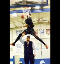 Above and Beyond: Slam dunk star inspires students