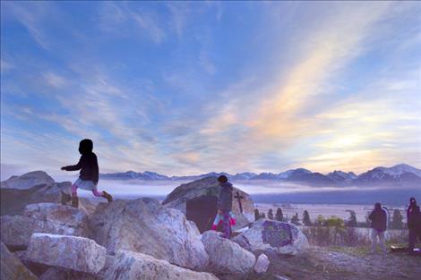 Rocky Butte provided a spectacular view of the Mission Mountains during Lighthouse Christian Fellowship’s outdoor Easter Sunrise service on Sunday morning.