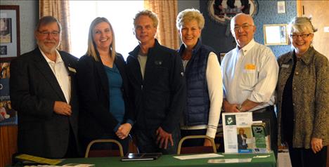 Duane Luetke, director of Western Montana Area VI Agency on Aging; Heather Knutson, mayor of Polson; Polson City Commissioners Todd Erickson, Jill Southerland and Ken Siler; and Sherlee Santorno, RSVP volunteer coordinator celebrate Polson’s Day of National Service Recognition.