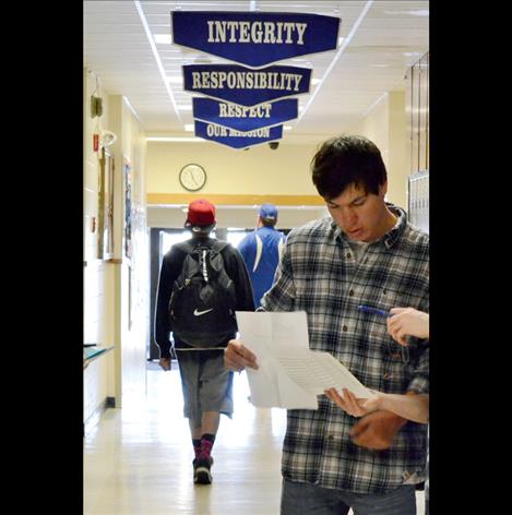 Matt Raymond explores career options at St. Ignatius High School.