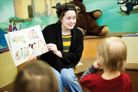 The library encourages early literacy with reading programs.