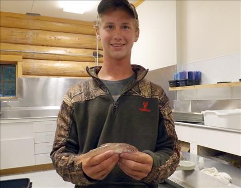 Danner Shima records a tiny 187mm lake trout entry.