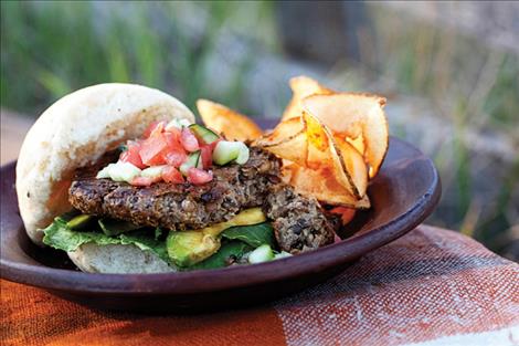 Nicole Tavenner/Valley Journal Mission Mountain Food Enterprises has created the Montana Lentil Burger, a vegetarian alternative to beef burgers. 