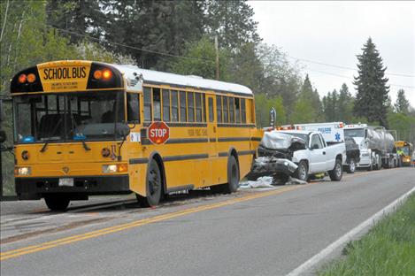 Students and the driver escaped serious injury from a bus crash on Highway 35 in Polson.