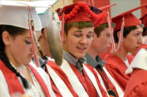 Daniel Dunlop decorated his hat with an American flag to celebrate the beginning of his new life in the Army this fall.