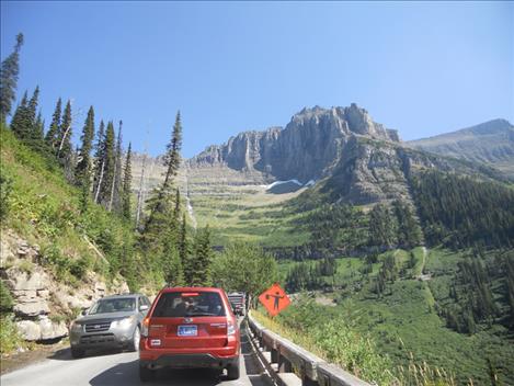 Expect some traffic on Going-to-the-Sun Road in Glacier National Park as park officials anticipate the road opening Thursday to Logan Pass from the west side.